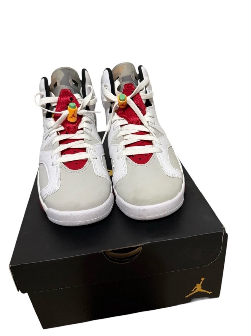 Jordan Kids White and Gray High-Top Sneakers with Pink Accents